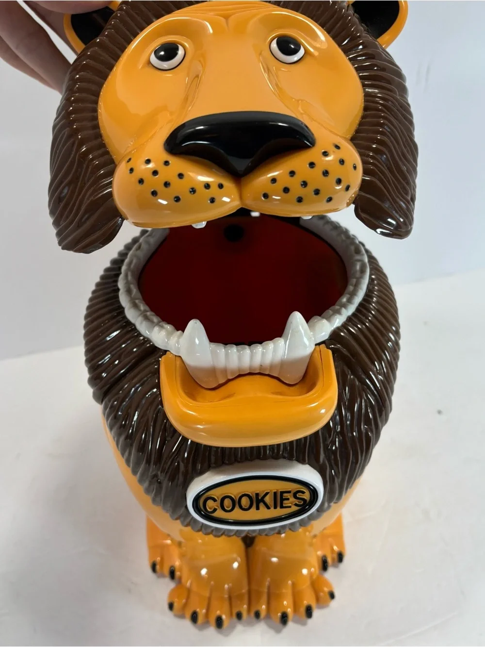 Vintage 1999 The Original Tiger Cookie Jar Roaring Talking Lion ● Working GREAT!